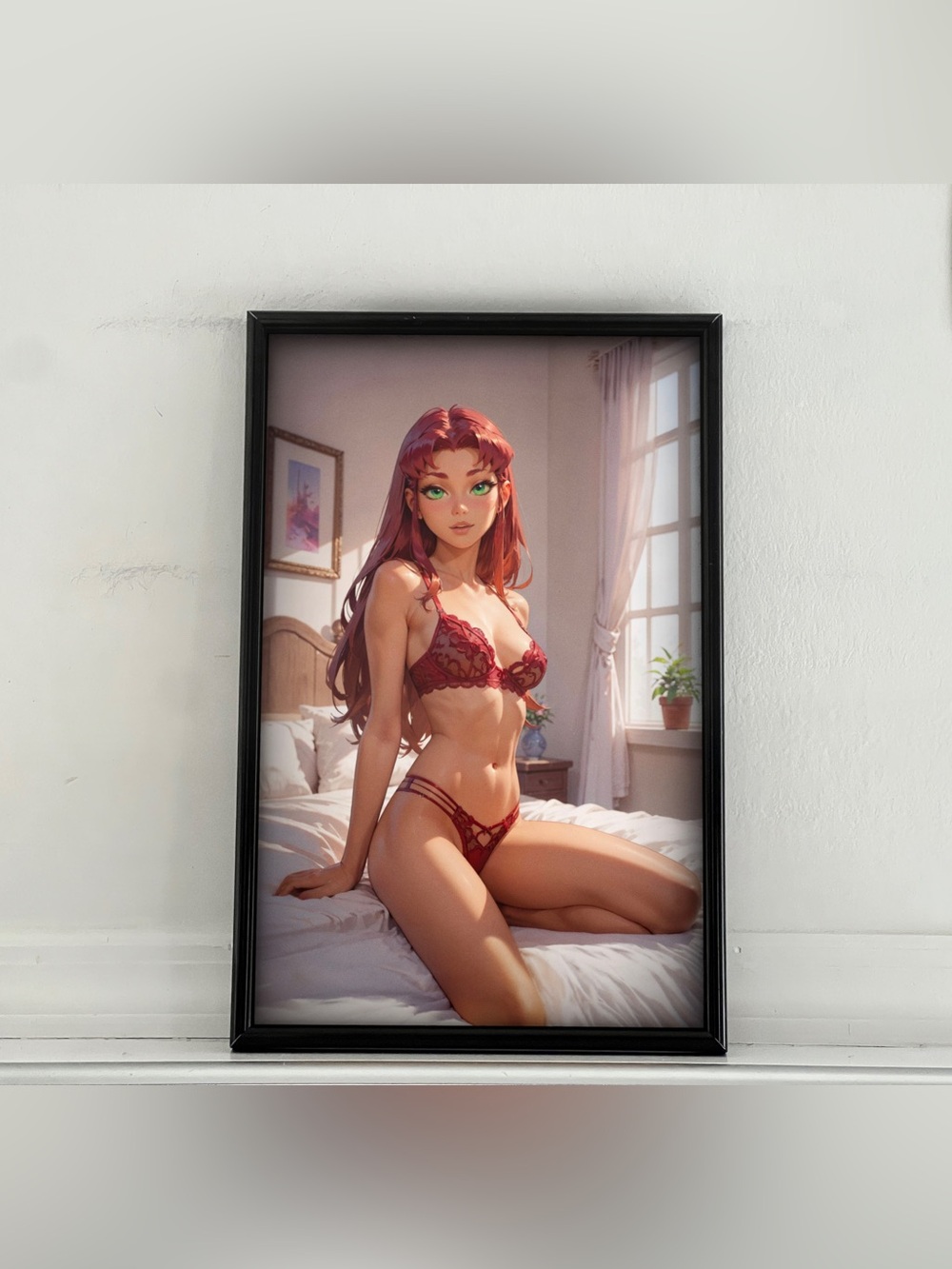 Teen Titans Starfire pinup girl art Poster